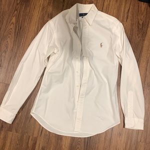 Ralph Lauren white button up shirt medium